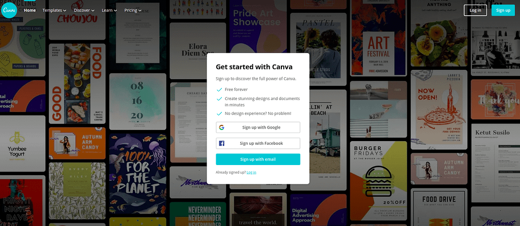 Sign Up With Email - Canva​